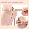 1 par justerbara skosnören för kvinnor, anti-loss, anti-fall, hälremmar, bälte, högklackade skor, band