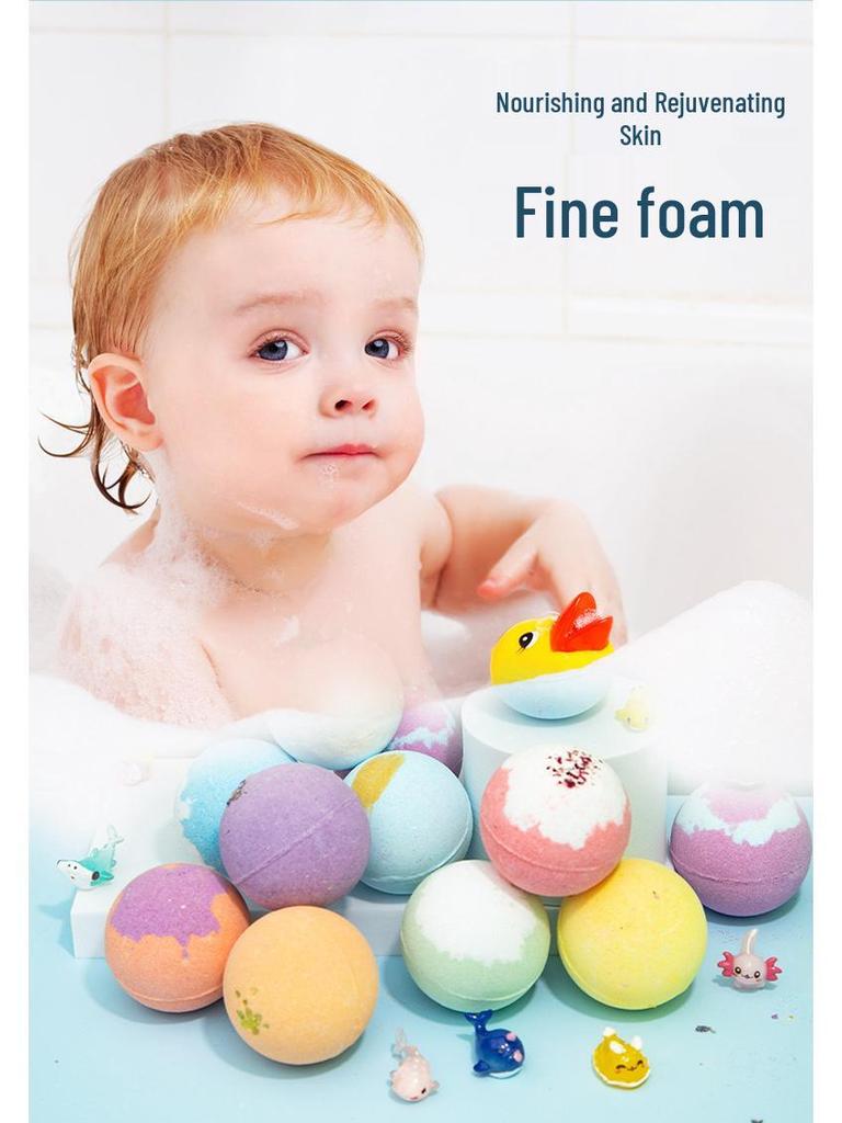 Marine-Themed Plush Toy Bath Bomb Gift Set - 12x70g Bath Salt Balls