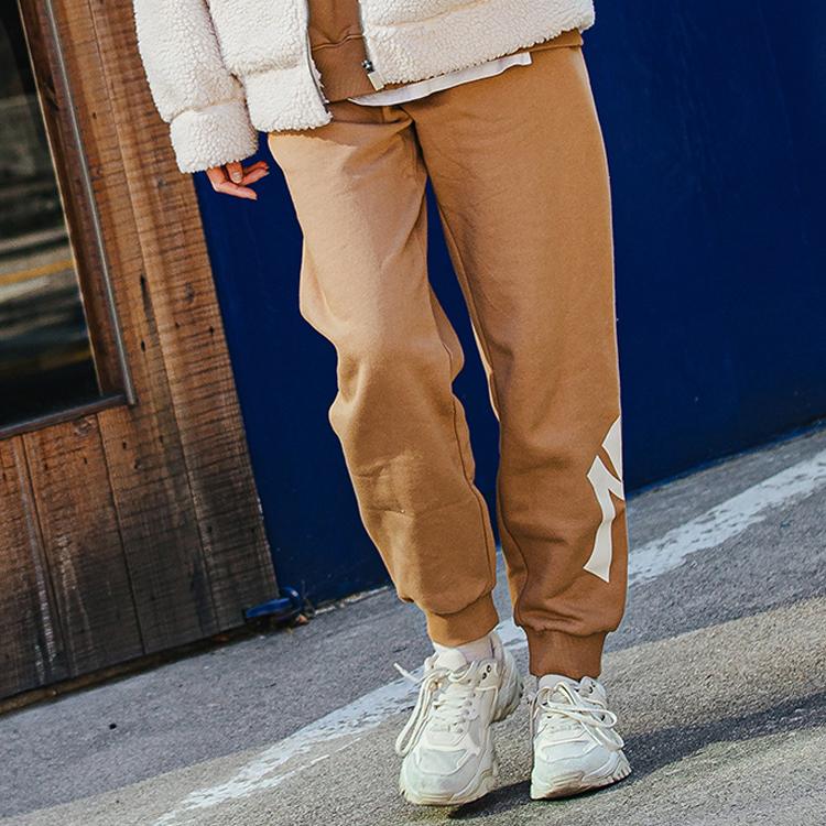 New MLB Knitted Sweatpants Unisex Beige 31TPB7061-50B