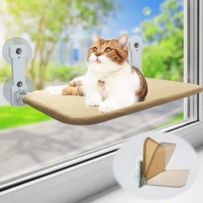 Katlanabilir Kedi Pencere Tüneği Kablosuz Kedi Pencere Hamağı 4 Güçlü Vantuzlu Pencere Eşiği Kedi Yatakları İç Mekan Kedileri İçin Koltuk