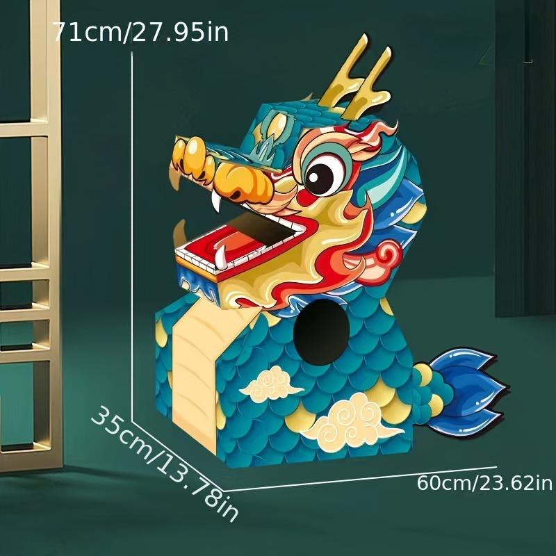 

1 шт. Картонный костюм динозавра, Игрушка, Носимый набор для ролевых игр с животными «Сделай сам» для детей, Креативный 3D-пазл для мальчиков и девочек