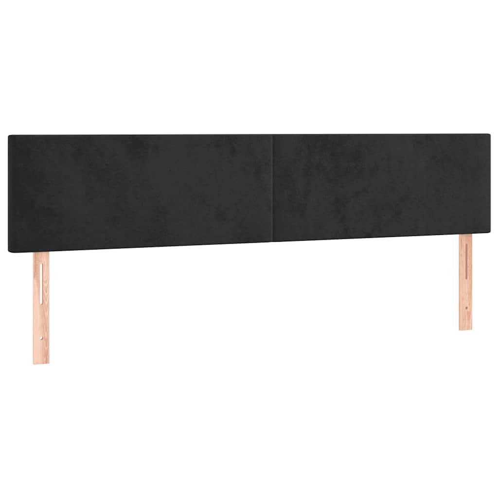 Vidaxl Letto Continentale Con Materasso, Nero, Velluto 200X200 Cm