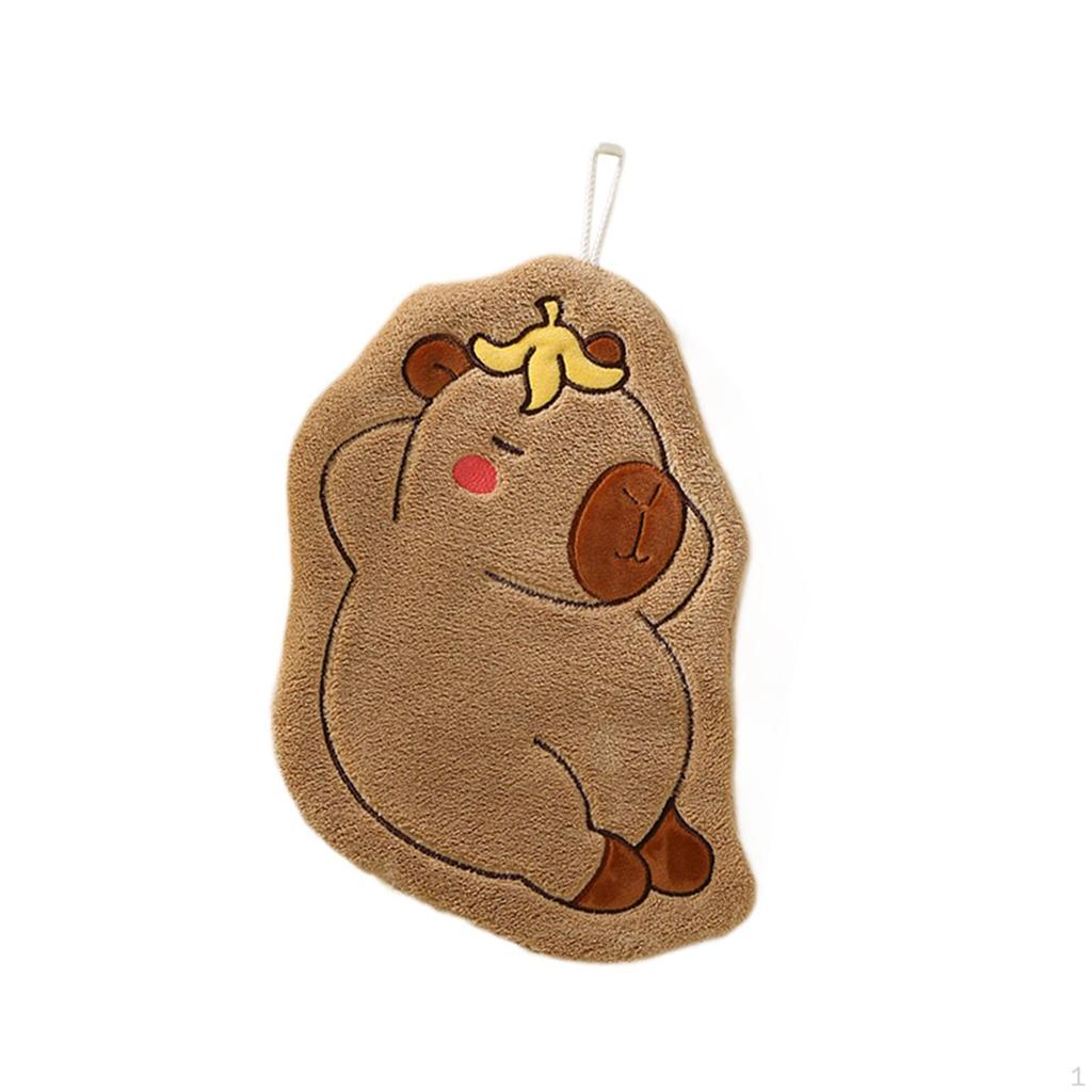 Adorable Capybara Hanging Towel Set for Home Use