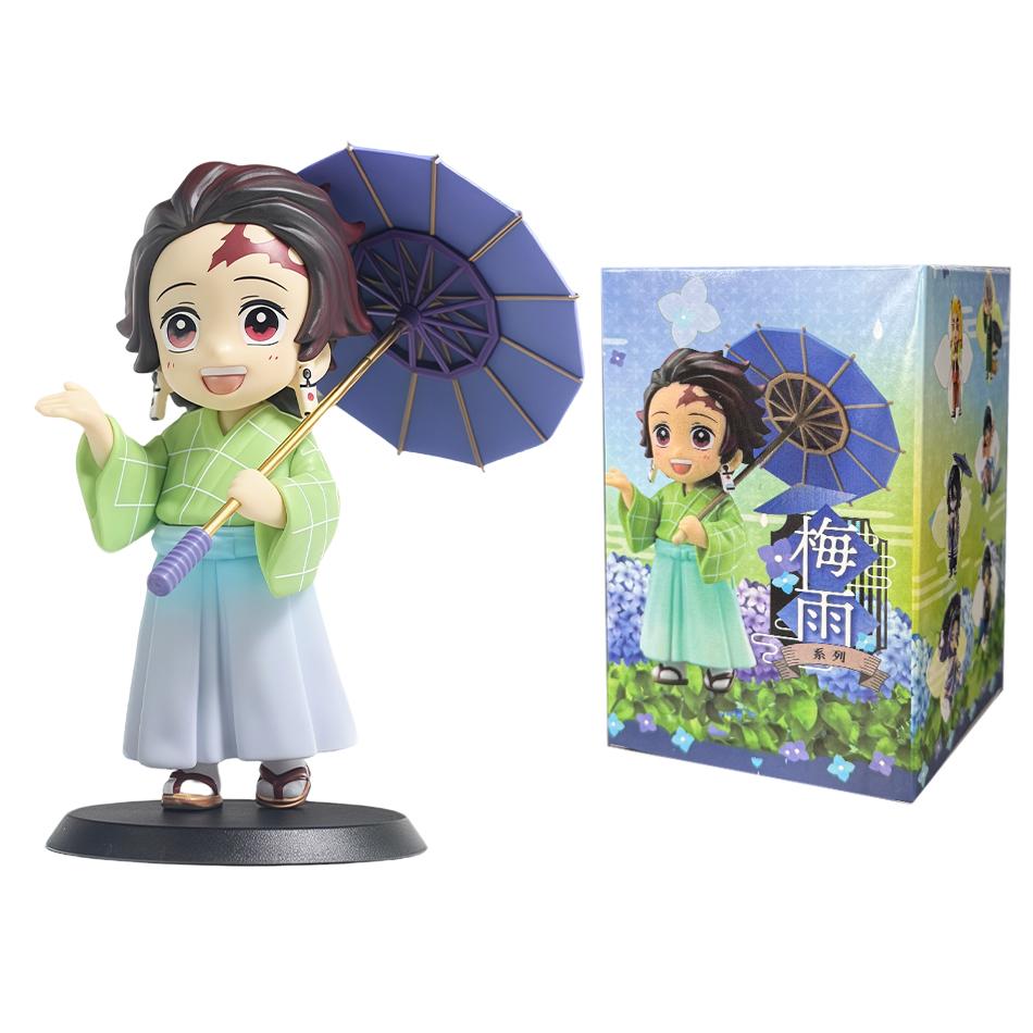 Latest 1-12Pcs Figurine Plum Rain Series Kochou Shinobu Tomioka Giyuu Mitsuri Figurine Plaything Gift For Kids