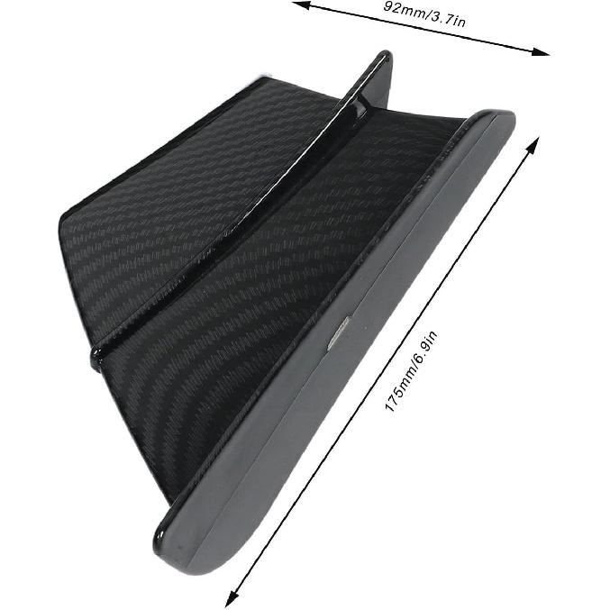 Aramox Motorcycle Aerodynamic Wing Kit, ABS Carbon Fiber Side Fairings Winglets, Universal Fit, Black, 1 Pair