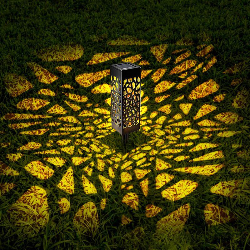 Solar LED Pathway and Garden Light with Hollow-Out Design