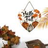 Autumn Harvest Festival “Hello Fall” Logo Pendant, Home Wall or Door Decoration, 2d Flat Wooden, Garden Decoration, Gifts for Friends and Family