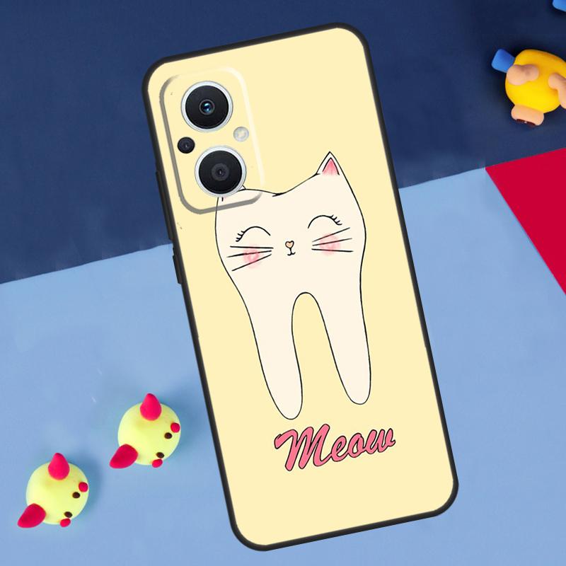 Dentist Tooth Pattern For OPPO Reno 12F 13F 14F 11F 10 11 12 13 14 Pro 8T 7 8 Lite OPPO Find X9 X8 X6 X5 Pro Case
