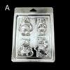 10 Pcs Containers With 6/4 Cavity Clear Plastic Wax Melt Clamshell For Diy Wax Melt Candles, Square (Heart)