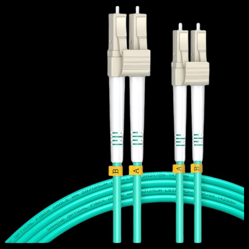 SAMZHE Telecom-Grade LC-LC OM4 10G Multimode Duplex Fiber Optic Patch Cable