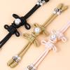 1PC Long Tail Classical Cheongsam Button Soft Fabric Chinese Knot Elegant Fasteners Garment Costume Decor Pearl Button