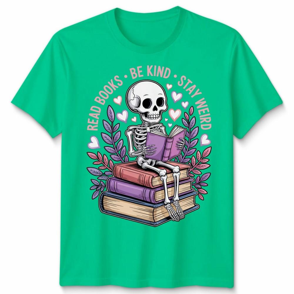 World Book Day Read Books Be Kind Stay Weird Funny Retro Aesthetic Unisex Tshirt S