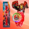 Kinder Cartoon LED Uhr mit Iron Man Batman Frozen Hello Kitty Design für Schulkinder