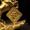 Small Curio Chinese Brass Lovable 12 Zodiac Animal Horse Wealth Pendant Decoration