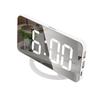 Digital Alarm Clock Large Display LED Mirror Electronic Clocks with Snooze Dual USB Ports 3 Adjustable Brightness Home