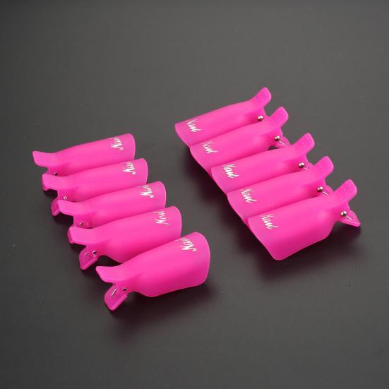 10Pcs Nail Art Cap Abrasion-resistant Exquisite Workmanship Portable Nail Art Soak Off Clip Cap for Manicure