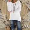 Maglioni da Donna Top Girocollo Manica Lunga Vestibilità Ampia Top in Maglia Tinta Unita Maglieria Elastica Traspirante