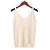 Women's Tank Top With Knitted Sequins Sexy Sleeveless V Neck Tank Top T-Shirt Casual Sequins Strappy T-Shirt Elegant Blouse