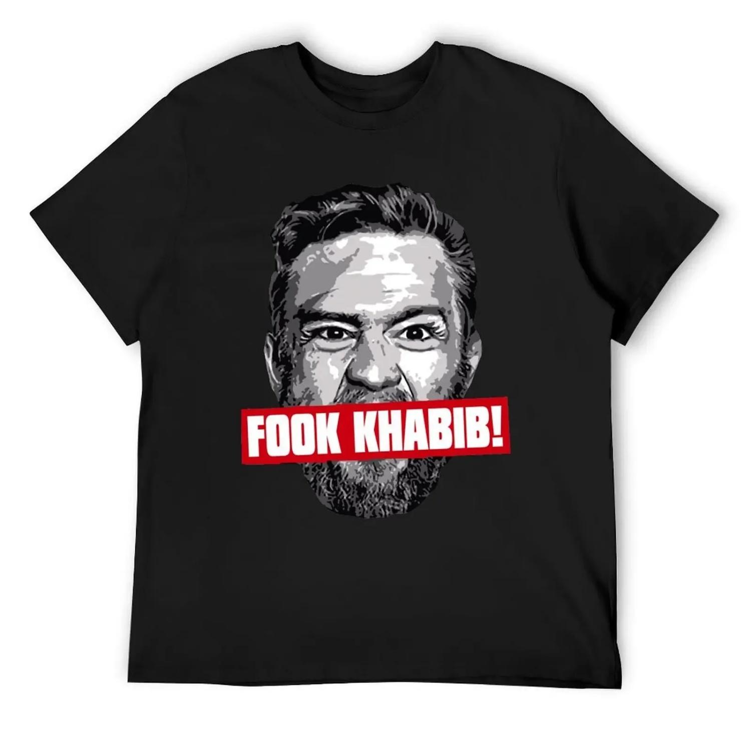 

Conor Mcgregor Fook Khabib T-Shirt summer clothes man t shirt custom shirt boys whites big and tall t shirts for men XXXXXL чорний
