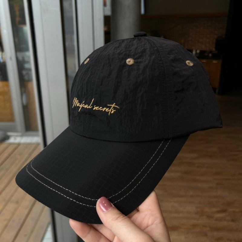 

Summer small fresh hat women s light and breathable quick-drying baseball cap couple outdoor sunshade cap men show small face adjustable чёрный