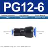PG Pneumatic Fittings 2-Way Straight Connector Diameter Reduce For 8mm-6mm/6mm-4mm For Pneumatic Tube Air Hose Ventilation Valves 4