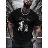 European Sizes Men Casual Crew Neck T Shirt Dad Me Horse Riding Graphic Print Mens Fashion Street Style Adult Male Casual Wear
