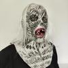 Horror Biochemical Zombie Film and Television Head Cover, White Hair Devil Mask
