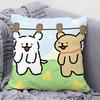 1pc M-Maltese Animation Pillow Case Square Pillow Bedroom Sofa Leisure Comfort Cushion Car Living Room Home Decoration 40X40