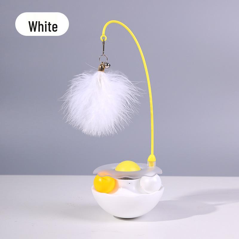 Cat Toy: Self-Amusement Feather Teaser with Mint Ball and Bell for Boredom Relief
