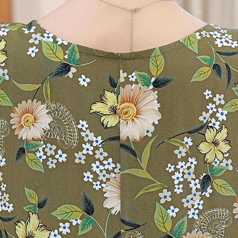 Damenkleid, Sommer, Vintage-Kleidung, lässig, kurzärmelig, langes Kleid für Damen, Sommer-Outfit