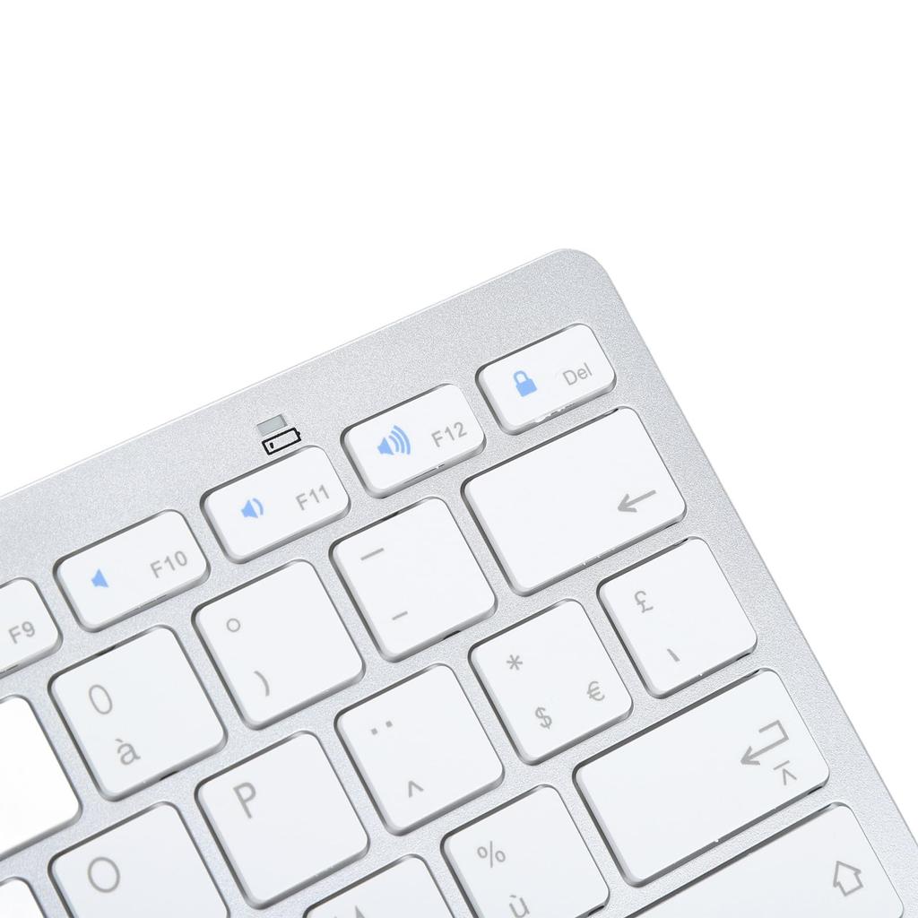 Wireless Bluetooth Keyboard, German, French, Spanish, Italian, English Bilingual Keyboard, Ultra-Thin Wireless Bluetooth Keyboard for PC and Laptop
