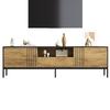 170*35*50cm TV Cabinet, TV Console with 2 Cabinets and 1 Drawer, TV Table, TV Stand, Living Room Cabinet, suitable for TVs up to 70 inches