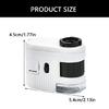 Travel Portable 100X Magnifying Microscope with LED Light and Cellphone Clip for Detailed Observation Jewelry Magnifiers