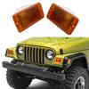 2x Amber Lens Front Parking Turn Signal Light Shell For Jeep Wrangler 2001-2006