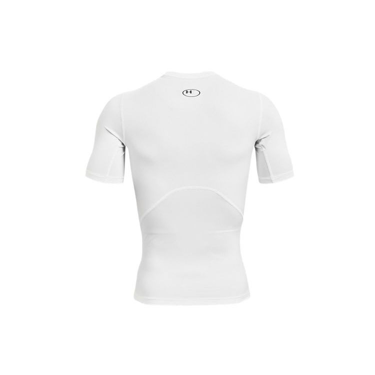 Under Armour Logo Print Crew Neck Short Sleeve T-Shirt Men Tops White 1361518-100