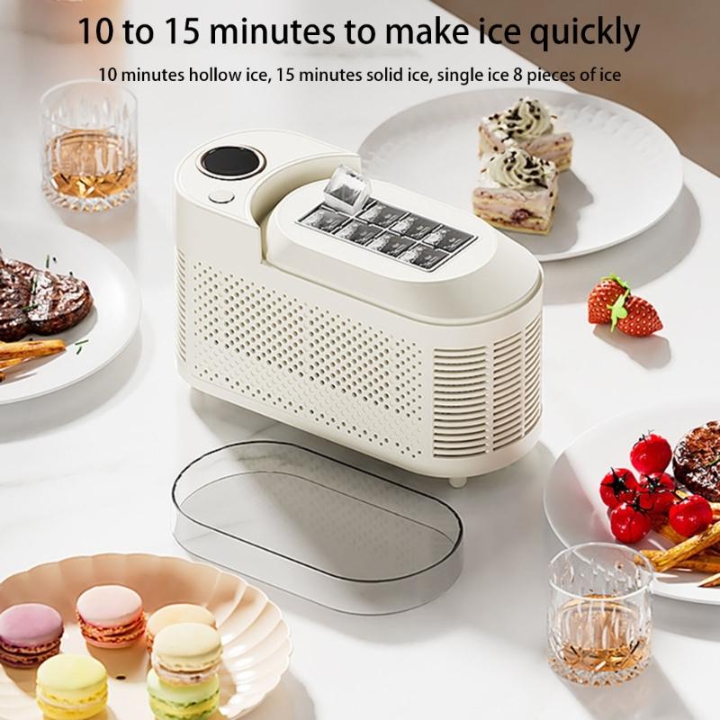 Malý výrobník ledu Přenosný výrobník ledu 12V Jednoduchý výrobník ledu Plastový výrobník ledu Vhodný pro různé kuchyně