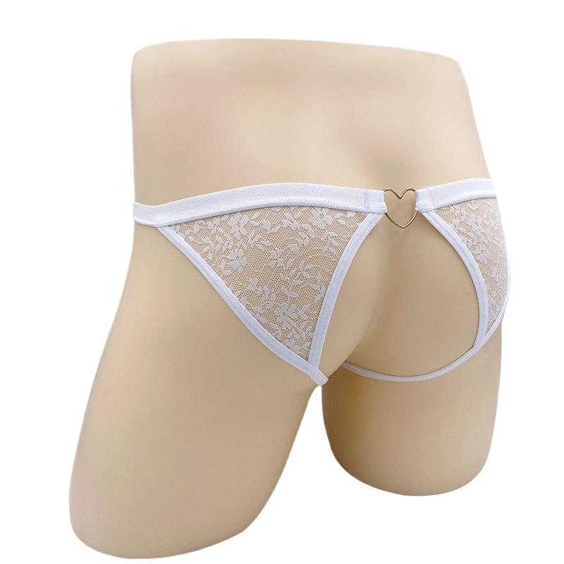 Men's Sissy Lace Pouch Panties Femboy Jockstrap Underwear Panty See-Through Lingerie Gay Crossdressers Butt Cut-Out UnderpantGood product