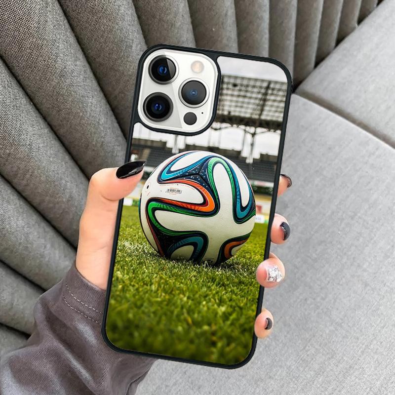 Football Soccer Phone Case For iPhone 17 Air 16 16e 15 13 14 Pro Max 11 12 Plus 2022 MAX Shell Cover Coque