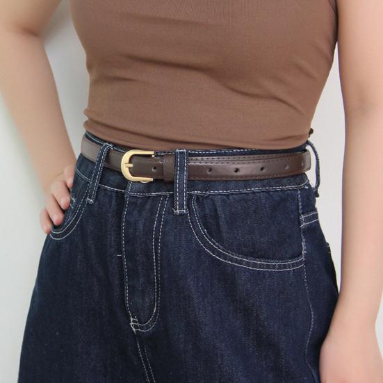 Women Belt Imitation Leather Adjustable Length Thin Belt Solid Color Dress Shirt Tops Waistband Fashion Accessories