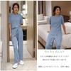 Short Cool To the Top and Bottom Gentle On the Highly Slimming Loose Stylish Free [Akihee] Women's Pajamas, Sleeves, Touch, 3-Piece Set, Roomwear,