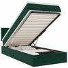 Maison Exclusive - Lit ottoman avec matelas et LED Vert foncé 80x200cm velours