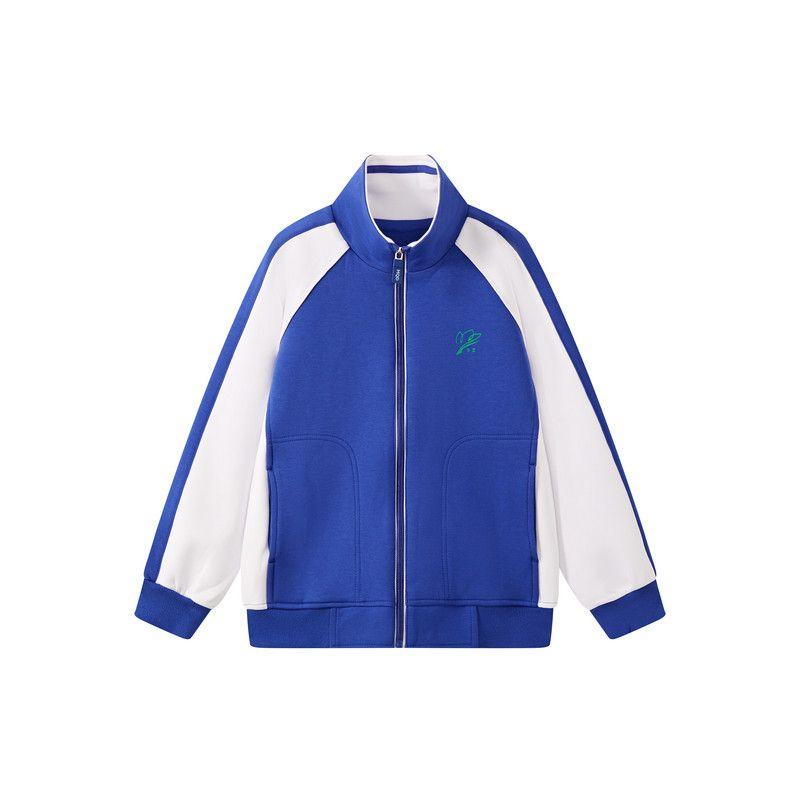 Mqd Shenzhen School Uniforms Unified Primary School Boys  Winter Thickened Breathable Skin-Friendly Elastic Knitted Jacket Sportswear Light Blue 120