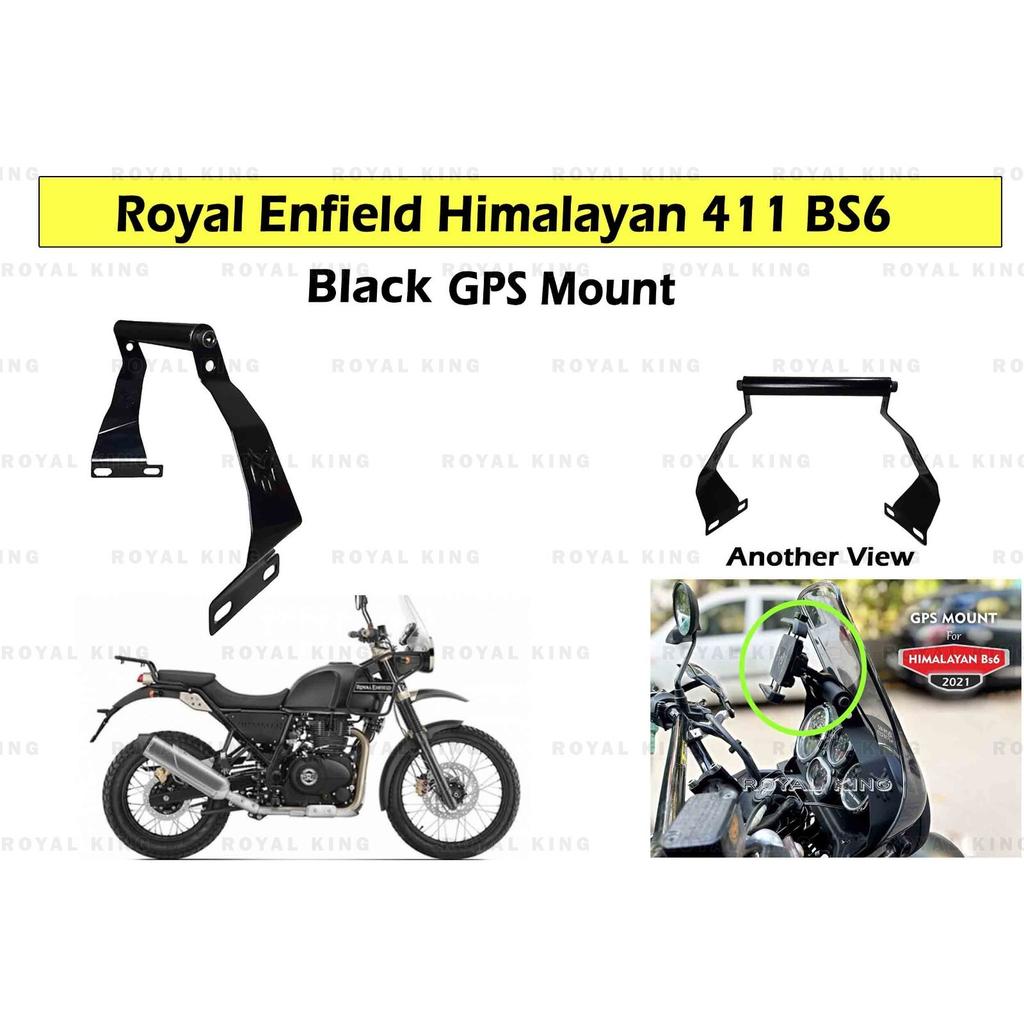 Black GPS Phone Stand Mount Fit For Royal Enfield "Himalayan 411 BS6"