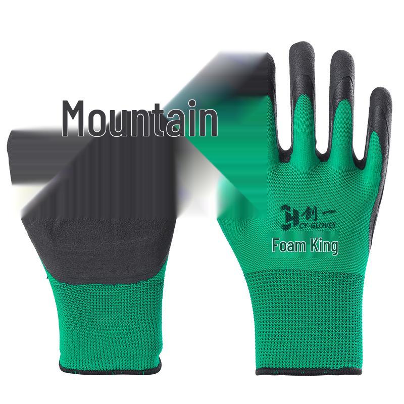 Breathable Summer Work Gloves - Latex Coated, Wear-Resistant Rubber Protection