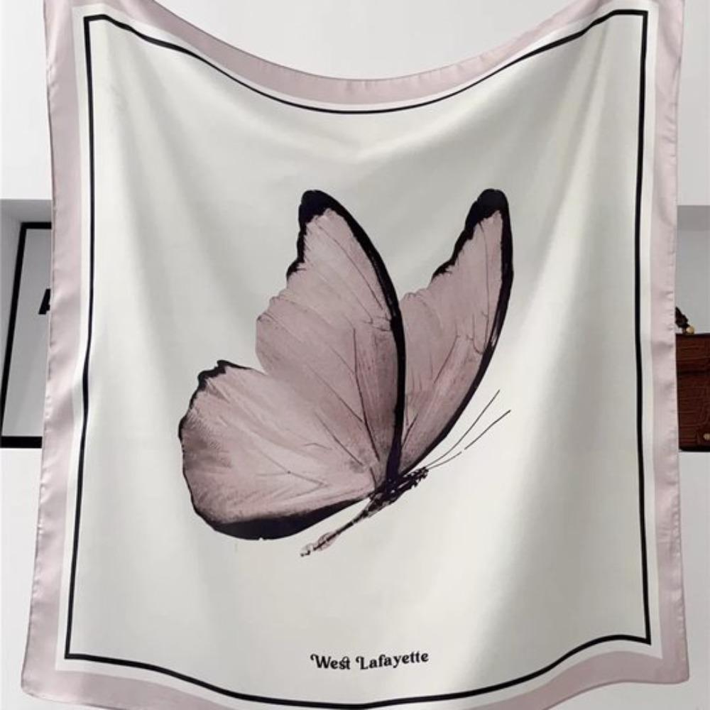 Cherry Puppy Hair Band Flower Butterfly Scarves Fashion Blurred Flowers Hair Scarf  Streetwear