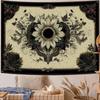 Boho Mandala Tapestry Wall Hanging Hippie Bohemian Floral Flower Medallion Tapestry Aesthetic Indian Tapestries for Bedroom Living Room Dorm Decor
