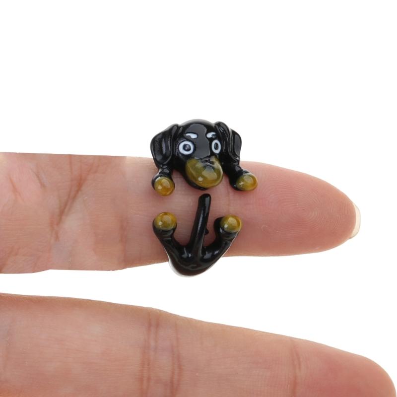 

Cute Dog Elephant Adjustable Rings Unique Cartoon Animals Open Rings Simple Lovely Finger Rings Jewelry Stackable Rings 1