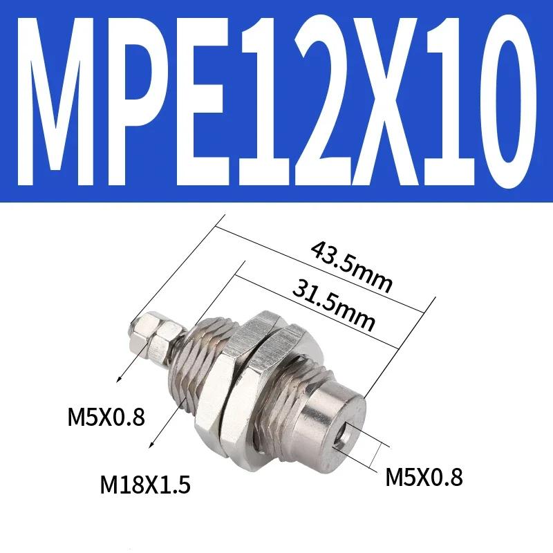 MPE Series Bore 4/6/10/15mm, Stroke 5/10/15/20mm-B Miniature Male Threaded Micro Single Action Spring Cylinder