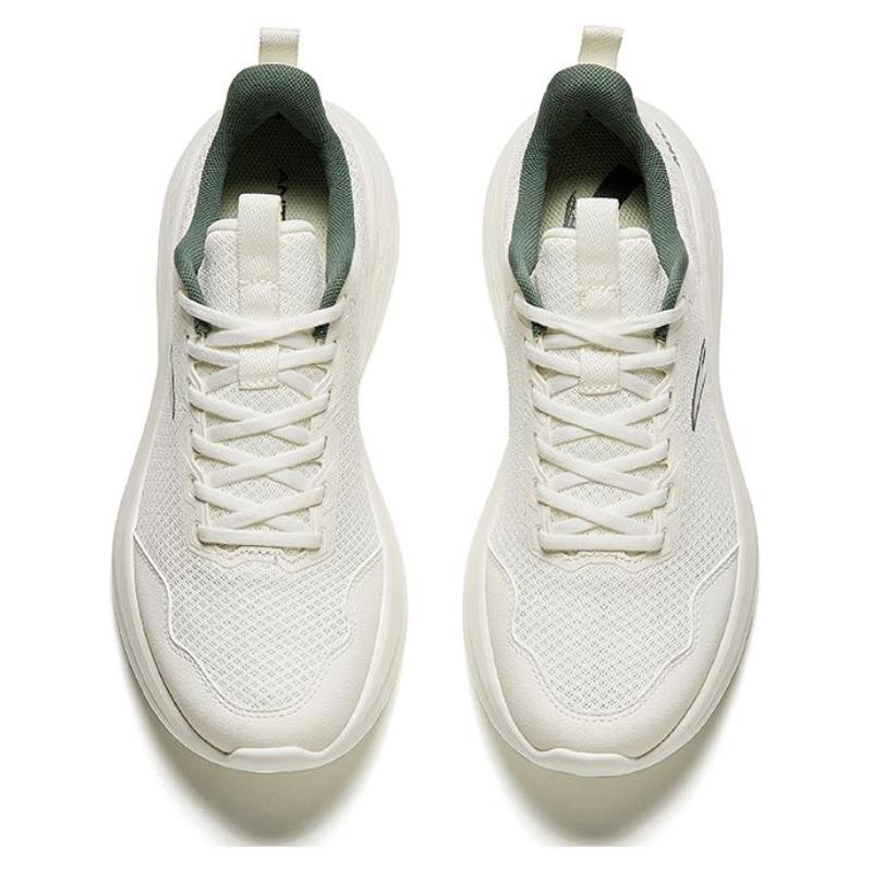 Anta Running Collection Cushioning Slip Resistant Low Top Running Shoes Men's White Gray Sneakers 912425513-1