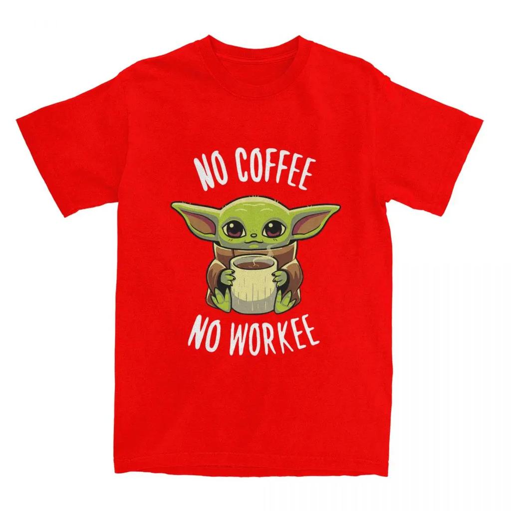 Star Jedi Knight Mandalorian Baby Yoda T-Shirt Fashion Pure Cotton Tees Crew Neck Short Sleeve T Shirt 4XL Clothes Unisex